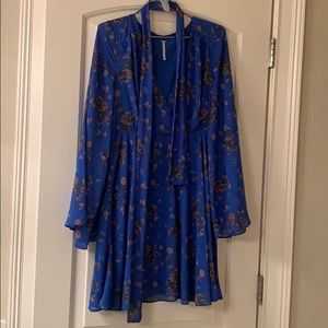 blue flowered free people dress
